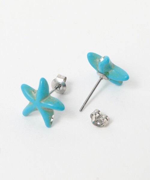 Ray BEAMS(レイビームス)の「スターフィッシュ ピアス(ピアス(両耳用)・レディース・ホワイト/ブルー系その他2・ONE SIZE)」の3枚目の写真