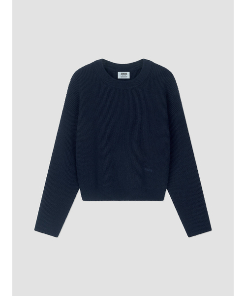 ANNEHEARTS（アンハーツ）の「Bottom Logo Solid Knit Navy（ニット/セーター・レディース・その他・FREE）」の3枚目の写真