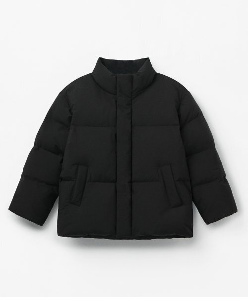 MUSINSA STANDARD KIDS（ムシンサスタンダードキッズ）の「デイリープファーショートダウンジャケット[ブラック]（ブルゾン・レディース・その他・100/120/130/140/150/160/110）」の3枚目の写真