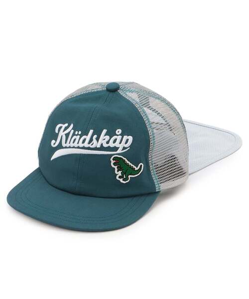 kladskap（クレードスコープ）の「ロゴ刺しゅうメッシュキャップ（キャップ・キッズ・ベージュ/ブルーグリーン・L(54-56cm)/51-53cm）」の2枚目の写真