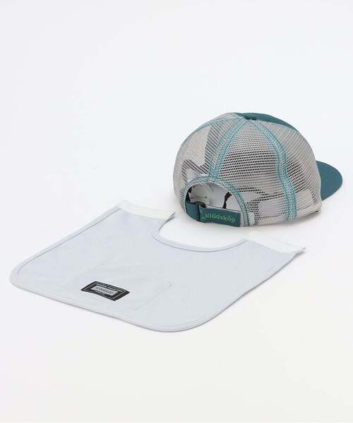 kladskap（クレードスコープ）の「ロゴ刺しゅうメッシュキャップ（キャップ・キッズ・ベージュ/ブルーグリーン・L(54-56cm)/51-53cm）」の4枚目の写真