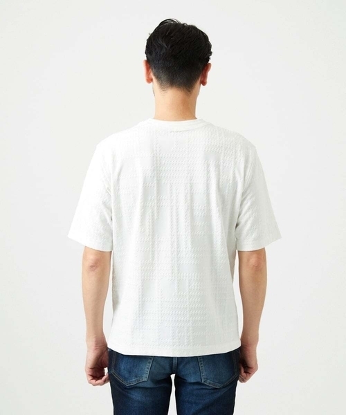 MICHEL KLEIN HOMME   （ミッシェルクランオム）の「【セットアップ】ジャカードクルーネック半袖カットソー（Tシャツ/カットソー・メンズ・ブラック/ホワイト・MEDIUM/LARGE/X-LARGE）」の10枚目の写真