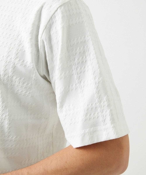 MICHEL KLEIN HOMME   （ミッシェルクランオム）の「【セットアップ】ジャカードクルーネック半袖カットソー（Tシャツ/カットソー・メンズ・ブラック/ホワイト・MEDIUM/LARGE/X-LARGE）」の8枚目の写真