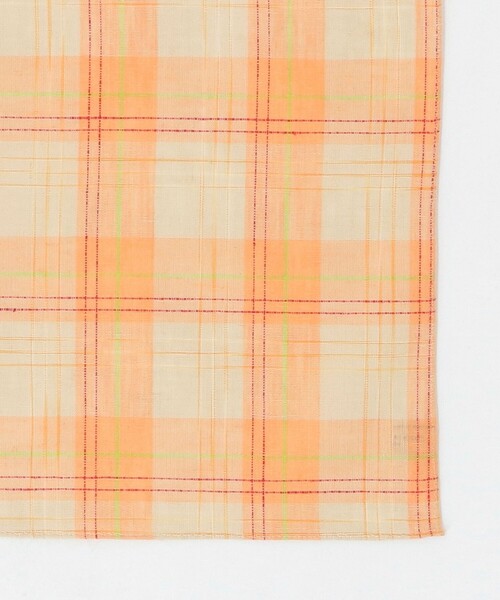 UNITED ARROWS（ユナイテッドアローズ）の「チェック ハンカチ（バンダナ/スカーフ・メンズ・ライム/オレンジ・FREE）」の4枚目の写真