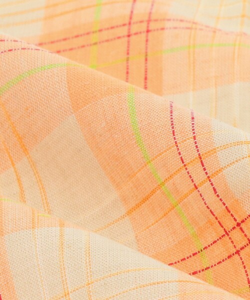 UNITED ARROWS（ユナイテッドアローズ）の「チェック ハンカチ（バンダナ/スカーフ・メンズ・ライム/オレンジ・FREE）」の5枚目の写真