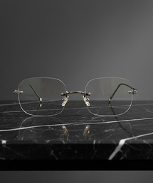 Burner | 【BLUR GLASS(ブラー・グラス)】リムレス ブルーライトカット 伊達メガネ blu-gls-8-9(メガネ)
