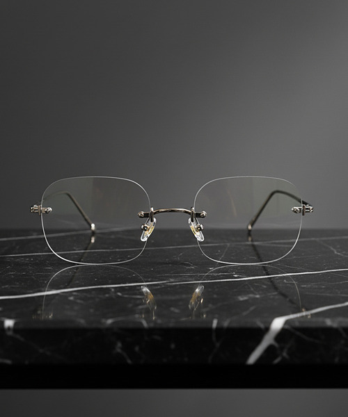 Burner(バーナー)の「【BLUR GLASS(ブラー・グラス)】リムレス ブルーライトカット 伊達メガネ blu-gls-8-9(メガネ・メンズ・ゴールド/シルバー・FREE)」の2枚目の写真
