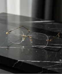 Burner | 【BLUR GLASS（ブラー・グラス）】リムレス ブルーライトカット　伊達メガネ blu-gls-8-9(メガネ)