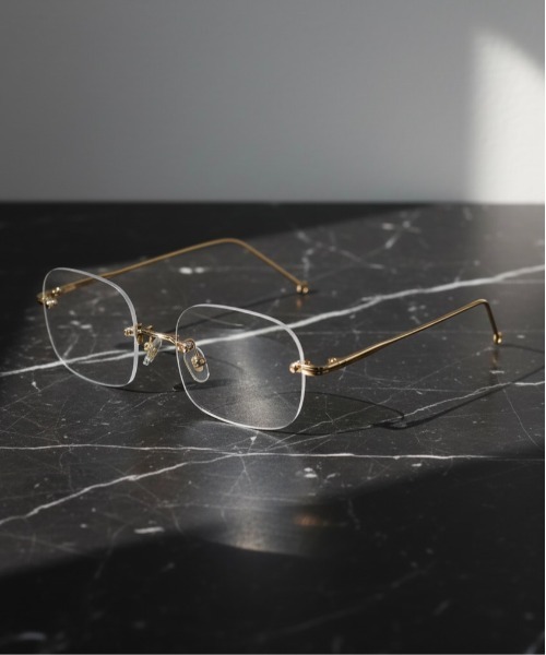 Burner(バーナー)の「【BLUR GLASS(ブラー・グラス)】リムレス ブルーライトカット 伊達メガネ blu-gls-8-9(メガネ・メンズ・ゴールド/シルバー・FREE)」の4枚目の写真