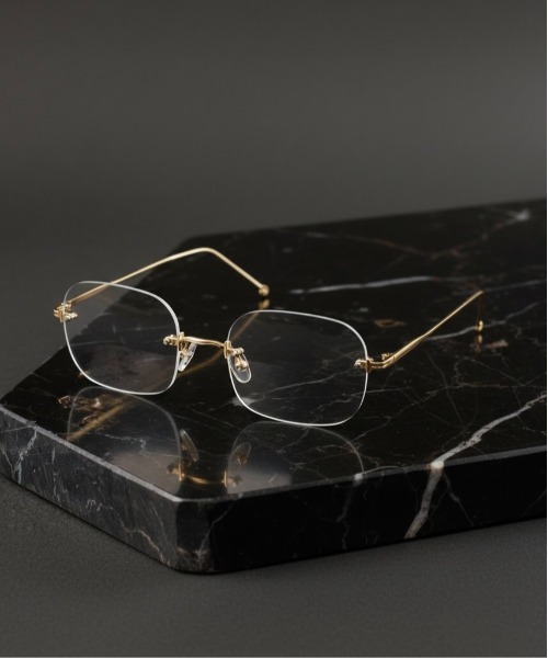 Burner(バーナー)の「【BLUR GLASS(ブラー・グラス)】リムレス ブルーライトカット 伊達メガネ blu-gls-8-9(メガネ・メンズ・ゴールド/シルバー・FREE)」の11枚目の写真