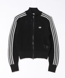 adidas（アディダス）の「adidas アディダス W KNIT CROCHET FBIRD TT アウター KC6497 BLACK（その他アウター）」