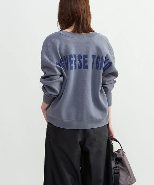 CONVERSE TOKYO(コンバーストウキョウ)の「BACK LOGO SUMMER KNIT CARDIGAN(カーディガン/ボレロ・レディース・グレー/ブラック/ブルー・FREE)」の21枚目の写真