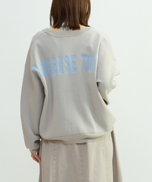 CONVERSE TOKYO(コンバーストウキョウ)の「BACK LOGO SUMMER KNIT CARDIGAN(カーディガン/ボレロ・レディース・グレー/ブラック/ブルー・FREE)」の18枚目の写真