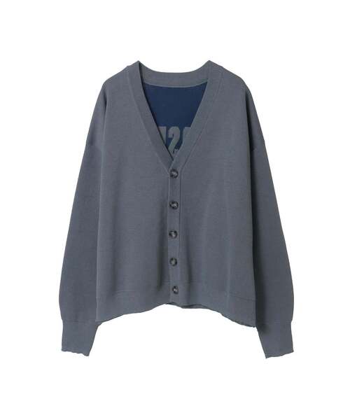 CONVERSE TOKYO(コンバーストウキョウ)の「BACK LOGO SUMMER KNIT CARDIGAN(カーディガン/ボレロ・レディース・グレー/ブラック/ブルー・FREE)」の10枚目の写真