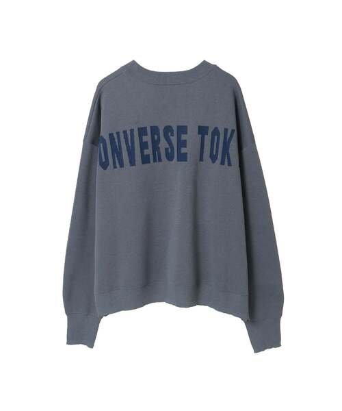 CONVERSE TOKYO(コンバーストウキョウ)の「BACK LOGO SUMMER KNIT CARDIGAN(カーディガン/ボレロ・レディース・グレー/ブラック/ブルー・FREE)」の9枚目の写真