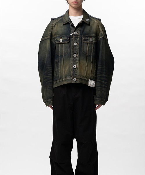 Maison MIHARA YASUHIRO（メゾンミハラヤスヒロ）の「【MIHARAYASUHIRO/ミハラヤスヒロ】Vest Combined Denim Jacket (A16BL023 DENIM JACKET)（デニムジャケット・メンズ・ブラック・44）」の10枚目の写真