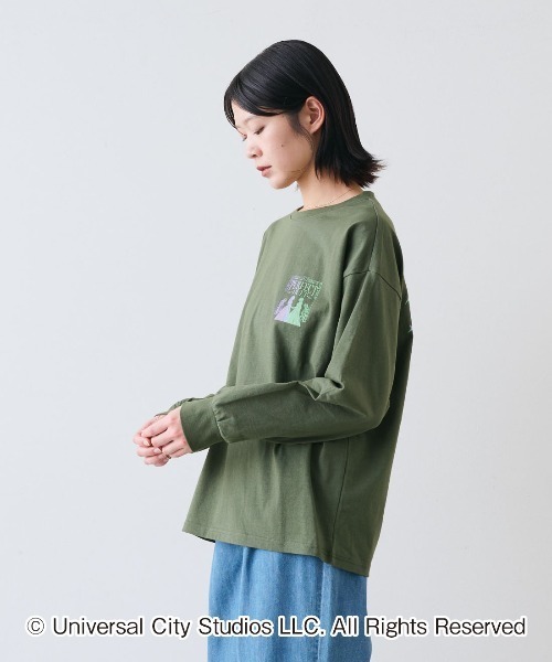 THREE FIFTY STANDARD(スリーフィフティースタンダード)の「THREE FIFTY STANDARD 【WICKED】 二人が重なるロゴプリントTシャツ〈グリーン〉(Tシャツ/カットソー・レディース・グリーン系その他・M/L/LL/3L)」の6枚目の写真