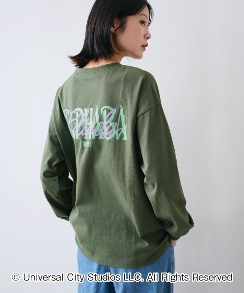 THREE FIFTY STANDARD(スリーフィフティースタンダード)の「THREE FIFTY STANDARD 【WICKED】 二人が重なるロゴプリントTシャツ〈グリーン〉(Tシャツ/カットソー・レディース・グリーン系その他・M/L/LL/3L)」の8枚目の写真