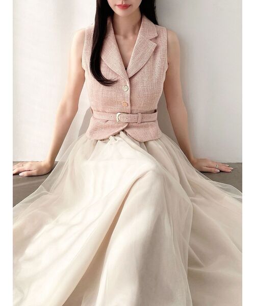 RESEXXY（リゼクシー）の「マルチウェイツイードセットアップ（ワンピース・レディース・ピンク/ブルー/アイボリー・FREE）」の13枚目の写真