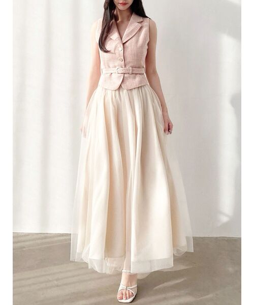 RESEXXY（リゼクシー）の「マルチウェイツイードセットアップ（ワンピース・レディース・ピンク/ブルー/アイボリー・FREE）」の14枚目の写真