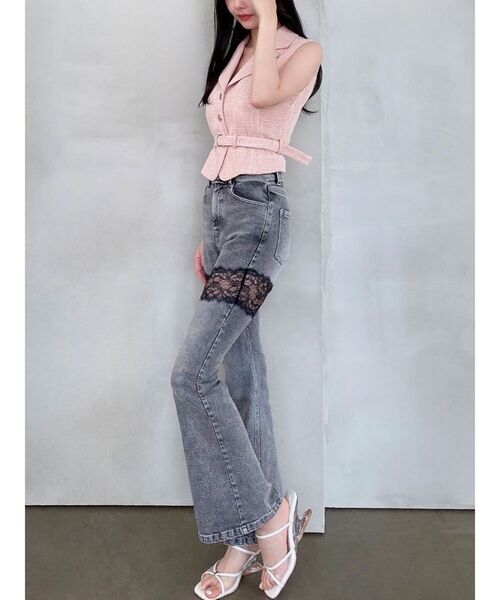 RESEXXY（リゼクシー）の「マルチウェイツイードセットアップ（ワンピース・レディース・ピンク/ブルー/アイボリー・FREE）」の18枚目の写真