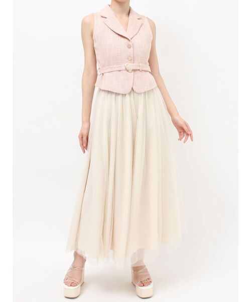 RESEXXY（リゼクシー）の「マルチウェイツイードセットアップ（ワンピース・レディース・ピンク/ブルー/アイボリー・FREE）」の9枚目の写真