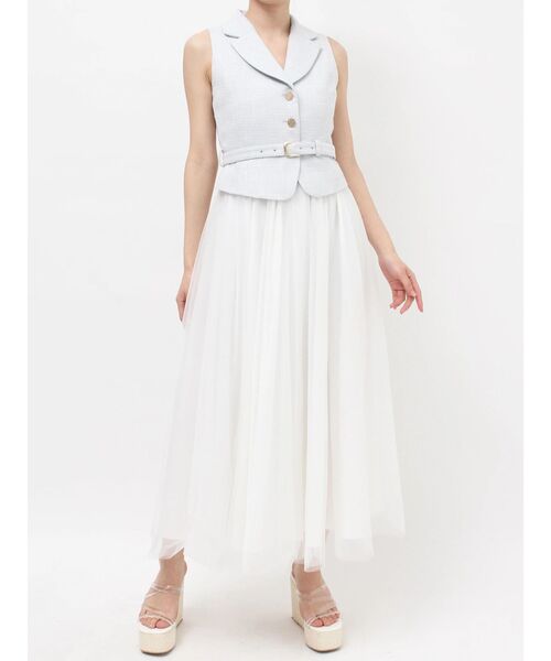 RESEXXY（リゼクシー）の「マルチウェイツイードセットアップ（ワンピース・レディース・ピンク/ブルー/アイボリー・FREE）」の10枚目の写真