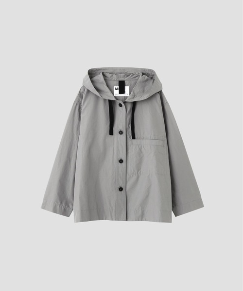 MHL.（エムエイチエル）の「PAPER COTTON NYLON（シャツ/ブラウス・レディース・オフホワイト/グレー・2/1）」の8枚目の写真