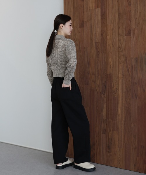 J by blue(ジェイバイブルー)の「クロシェメッシュポロニット(ニット/セーター・レディース・ブラック系/ベージュ系/アイボリー・MEDIUM)」の9枚目の写真