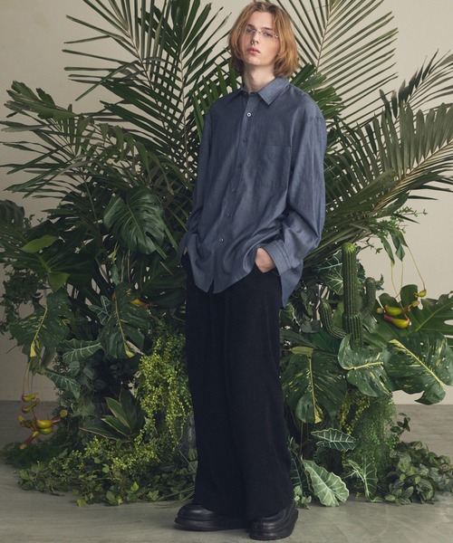 MAISON SPECIAL(メゾンスペシャル)の「《UNISEX》2.25oz Super Light Prime-Over Sheer Denim Shirts/2.25oz スーパーライトプライムオーバーシアーデニムシャツ【MAISON SPECIAL/メゾンスペシャル】(シャツ/ブラウス・メンズ・ブルー/ネイビー・2/1/0)」の6枚目の写真