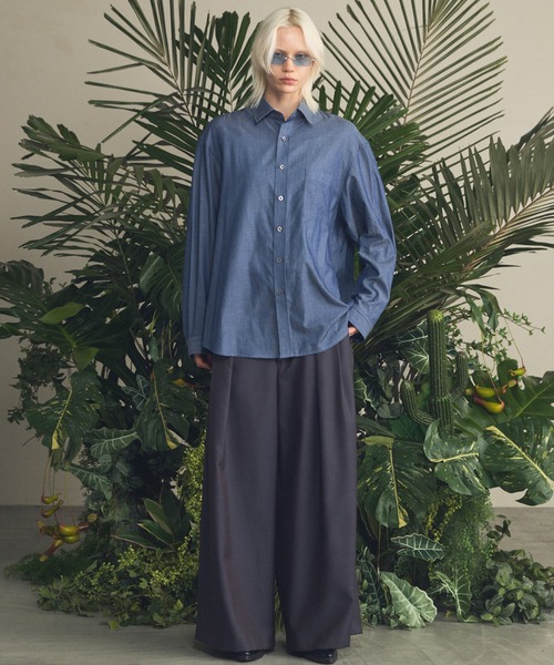 UNISEX》2.25oz Super Light Prime-Over Sheer Denim Shirts/2.25oz