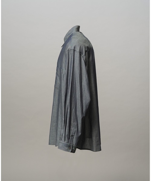 MAISON SPECIAL(メゾンスペシャル)の「《UNISEX》2.25oz Super Light Prime-Over Sheer Denim Shirts/2.25oz スーパーライトプライムオーバーシアーデニムシャツ【MAISON SPECIAL/メゾンスペシャル】(シャツ/ブラウス・メンズ・ブルー/ネイビー・2/1/0)」の16枚目の写真
