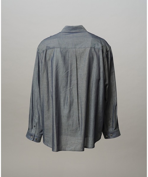MAISON SPECIAL(メゾンスペシャル)の「《UNISEX》2.25oz Super Light Prime-Over Sheer Denim Shirts/2.25oz スーパーライトプライムオーバーシアーデニムシャツ【MAISON SPECIAL/メゾンスペシャル】(シャツ/ブラウス・メンズ・ブルー/ネイビー・2/1/0)」の17枚目の写真