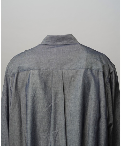 MAISON SPECIAL(メゾンスペシャル)の「《UNISEX》2.25oz Super Light Prime-Over Sheer Denim Shirts/2.25oz スーパーライトプライムオーバーシアーデニムシャツ【MAISON SPECIAL/メゾンスペシャル】(シャツ/ブラウス・メンズ・ブルー/ネイビー・2/1/0)」の21枚目の写真