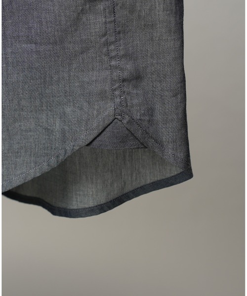 MAISON SPECIAL(メゾンスペシャル)の「《UNISEX》2.25oz Super Light Prime-Over Sheer Denim Shirts/2.25oz スーパーライトプライムオーバーシアーデニムシャツ【MAISON SPECIAL/メゾンスペシャル】(シャツ/ブラウス・メンズ・ブルー/ネイビー・2/1/0)」の20枚目の写真
