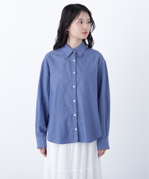 N.（N. Natural Beauty Basic）（エヌエヌナチュラルビューティーベーシック）の「デニムライクシャツ（シャツ/ブラウス・レディース・ブルー/ブルー系その他・ﾌﾘ-）」の18枚目の写真