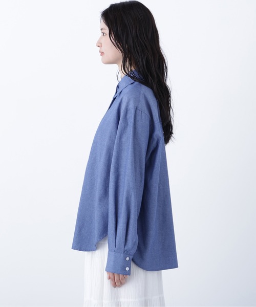 N.（N. Natural Beauty Basic）（エヌエヌナチュラルビューティーベーシック）の「デニムライクシャツ（シャツ/ブラウス・レディース・ブルー/ブルー系その他・ﾌﾘ-）」の19枚目の写真