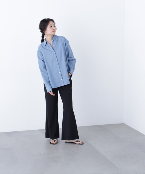 N.（N. Natural Beauty Basic）（エヌエヌナチュラルビューティーベーシック）の「デニムライクシャツ（シャツ/ブラウス・レディース・ブルー/ブルー系その他・ﾌﾘ-）」の3枚目の写真