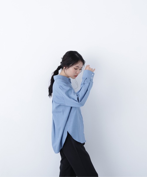 N.（N. Natural Beauty Basic）（エヌエヌナチュラルビューティーベーシック）の「デニムライクシャツ（シャツ/ブラウス・レディース・ブルー/ブルー系その他・ﾌﾘ-）」の6枚目の写真