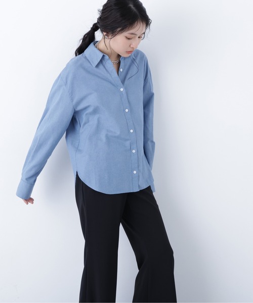 N.（N. Natural Beauty Basic）（エヌエヌナチュラルビューティーベーシック）の「デニムライクシャツ（シャツ/ブラウス・レディース・ブルー/ブルー系その他・ﾌﾘ-）」の8枚目の写真