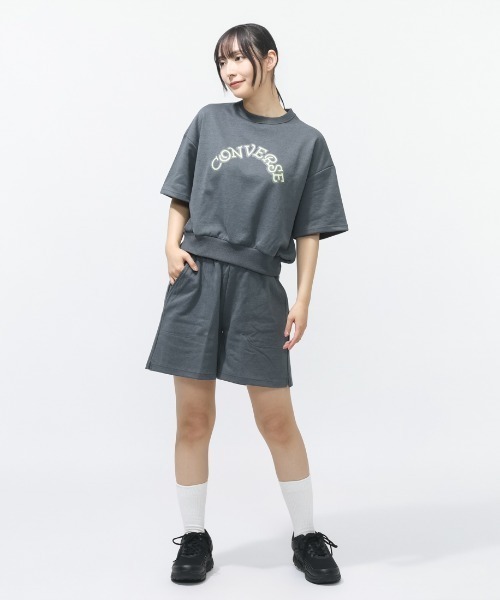 CONVERSE（コンバース）の「コンバース  SIDE POCKET SW SHORTS L サイドポケットスウェットショーツ（スウェットパンツ・レディース・オフホワイト/チャコールグレー・S/M/L）」の10枚目の写真