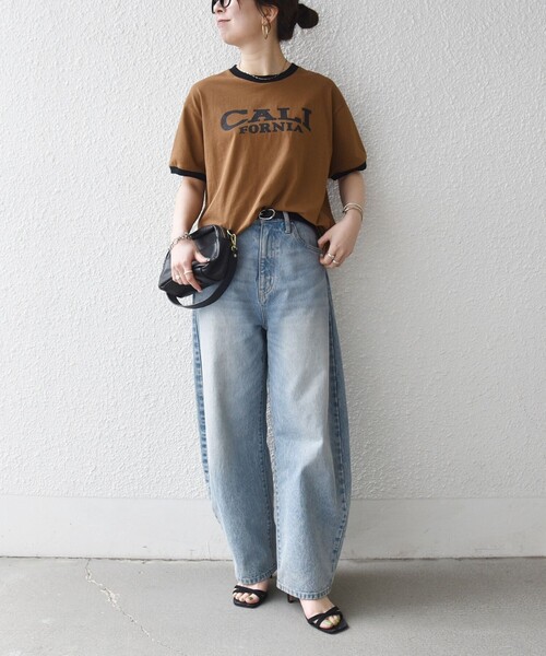 SHIPS any(シップス エニィ)の「【SHIPS any別注】THE KNiTS:〈洗濯機可能〉ロゴ プリント リンガー TEE(Tシャツ/カットソー・レディース・ブラウン/ホワイト・ONE SIZE)」の12枚目の写真