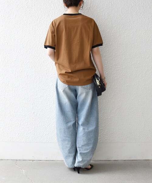 SHIPS any(シップス エニィ)の「【SHIPS any別注】THE KNiTS:〈洗濯機可能〉ロゴ プリント リンガー TEE(Tシャツ/カットソー・レディース・ブラウン/ホワイト・ONE SIZE)」の13枚目の写真