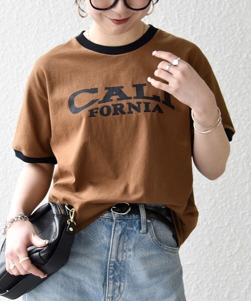SHIPS any(シップス エニィ)の「【SHIPS any別注】THE KNiTS:〈洗濯機可能〉ロゴ プリント リンガー TEE(Tシャツ/カットソー・レディース・ブラウン/ホワイト・ONE SIZE)」の15枚目の写真