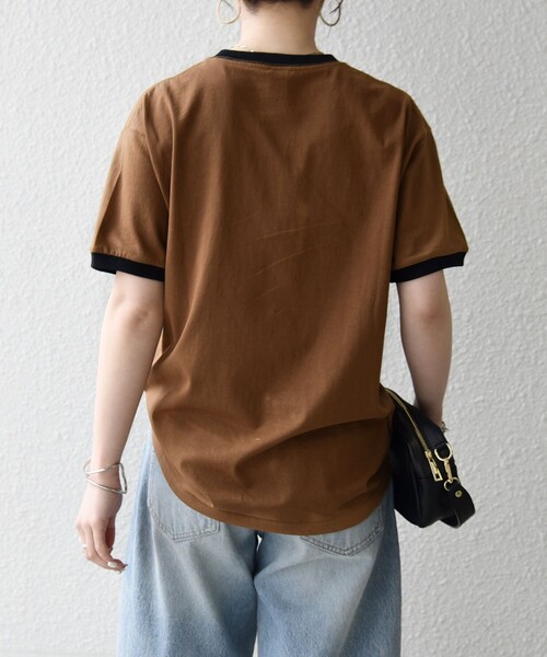 SHIPS any(シップス エニィ)の「【SHIPS any別注】THE KNiTS:〈洗濯機可能〉ロゴ プリント リンガー TEE(Tシャツ/カットソー・レディース・ブラウン/ホワイト・ONE SIZE)」の17枚目の写真