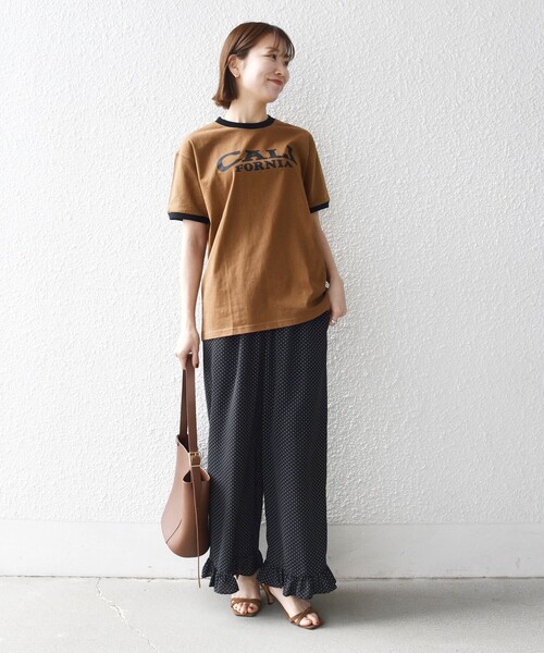 SHIPS any(シップス エニィ)の「【SHIPS any別注】THE KNiTS:〈洗濯機可能〉ロゴ プリント リンガー TEE(Tシャツ/カットソー・レディース・ブラウン/ホワイト・ONE SIZE)」の19枚目の写真