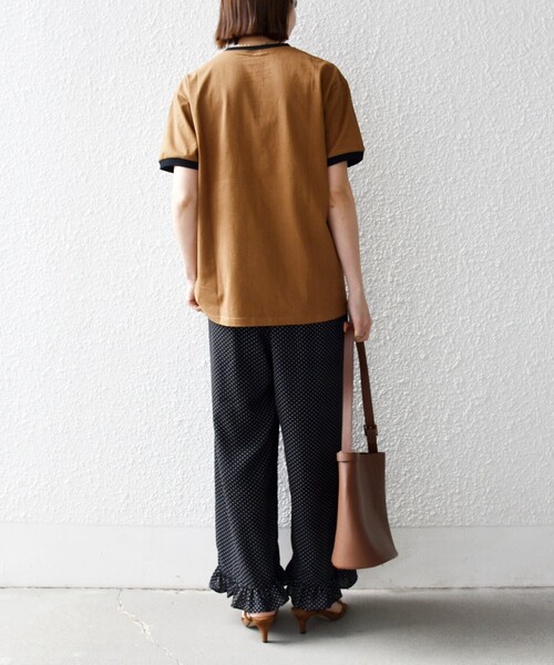 SHIPS any(シップス エニィ)の「【SHIPS any別注】THE KNiTS:〈洗濯機可能〉ロゴ プリント リンガー TEE(Tシャツ/カットソー・レディース・ブラウン/ホワイト・ONE SIZE)」の20枚目の写真
