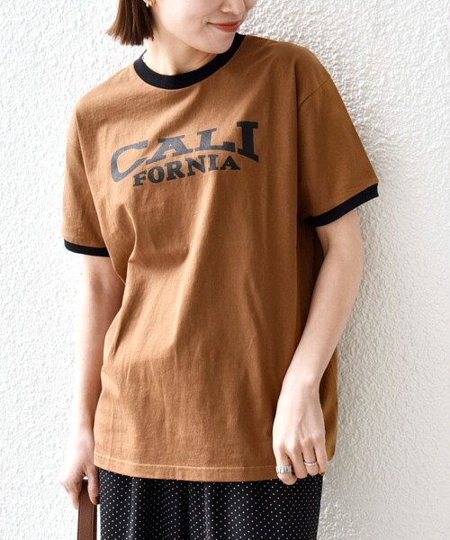 SHIPS any(シップス エニィ)の「【SHIPS any別注】THE KNiTS:〈洗濯機可能〉ロゴ プリント リンガー TEE(Tシャツ/カットソー・レディース・ブラウン/ホワイト・ONE SIZE)」の21枚目の写真