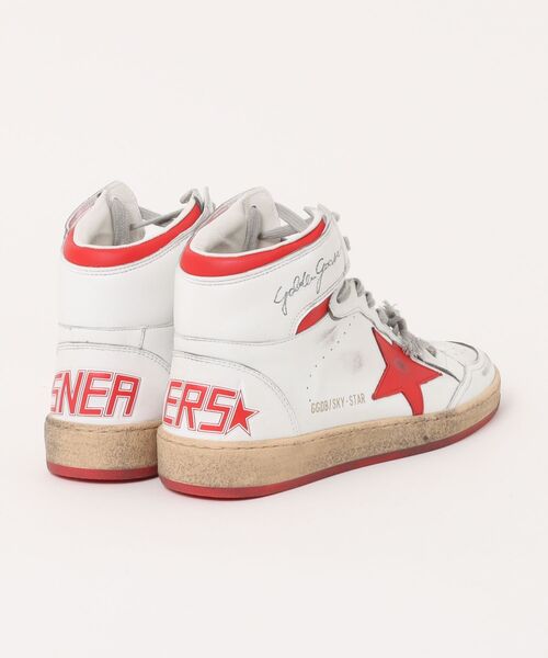 GOLDEN GOOSE(ゴールデングース)の「メンズ Sky-Star シグネチャー入りアンクル&レッドパネル(スニーカー・メンズ・ホワイト×レッド・39/41/42/44/45)」の6枚目の写真