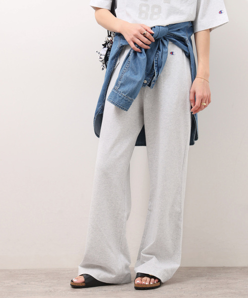Champion(チャンピオン)の「別注【Champion/チャンピオン】16s/1 Jersey PT Bleach Wash:パンツ(スウェットパンツ・レディース・ブラック系その他/ライトグレー/ブラウン・FREE)」の3枚目の写真